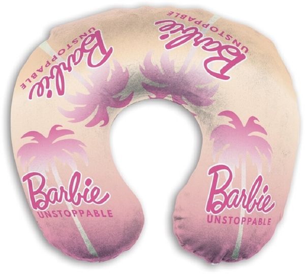 Barbie Nackenkissen – Travel Cushion aus Velboa für Reisen & Auto