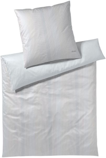 JOOP! Mako Satin Bettwäsche Groove 4107-9 silber Streifen 135x200