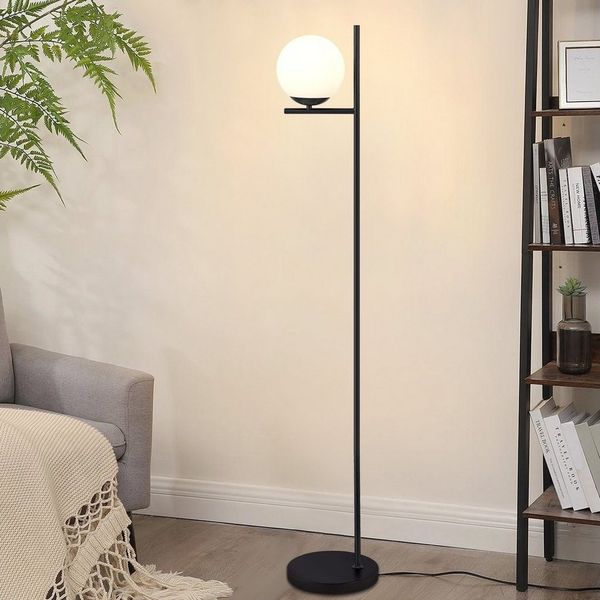 Nettlife Stehlampe Gold Stehleuchte 3 Flammig mit Fußschalter, mit Fußschalter, LED wechselbar, Wohnzimmer Schlafzimmer Büro Kinderzimmer