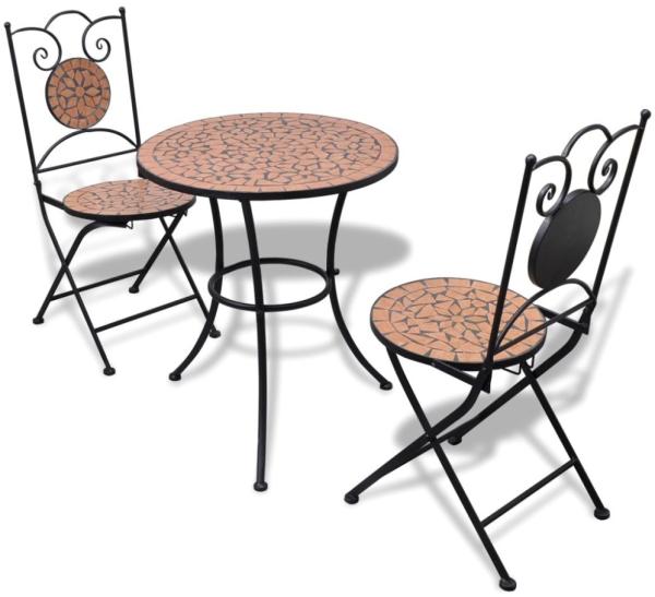 vidaXL 3-tlg. Bistro-Set Keramik Terrakotta 271770