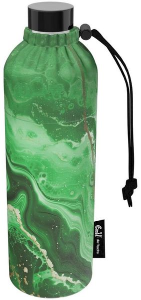 Emil Trinkflasche Glasflasche Motiv Marmor, Flasche aus Glas, BPA-Frei, spülmaschinenfest, Bruchsicher, 750ml
