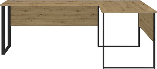 Eckschreibtisch >Amanda< in Artisan Eiche Optik - 223 x 77 x 73 cm (B/H/T)
