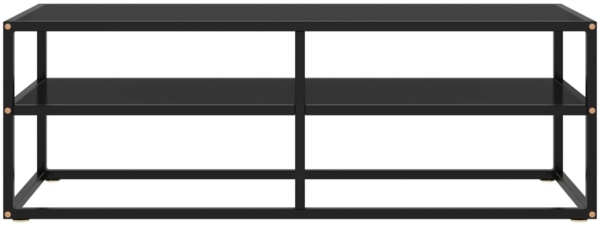 vidaXL TV-Schrank Schwarz mit Schwarzem Hartglas 120x40x40 cm 322860