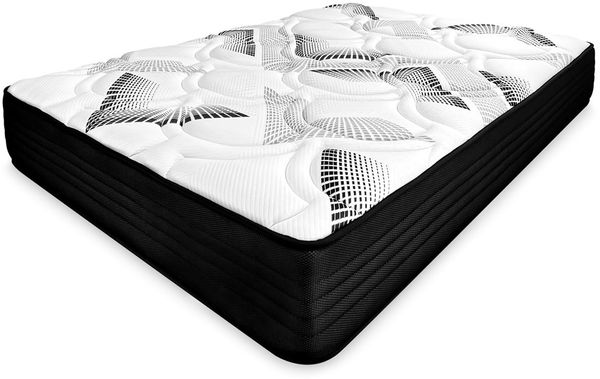 amuéblate online Viskoelastische Hybrid-Matratze Visco Box mit Taschenfederkern, optimaler Komfort, mittlere Festigkeit, milbendicht, antibakteriell und hypoallergen, 105x200 cm