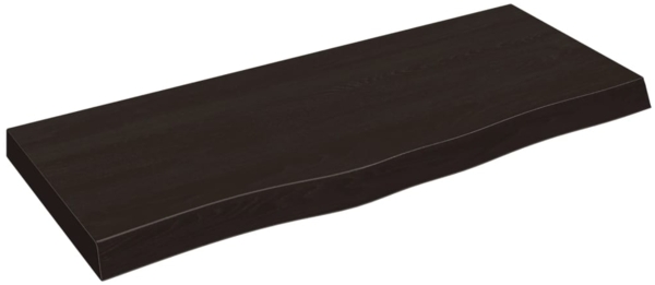 vidaXL Wandregal Dunkelbraun 100x40x(2-6)cm Massivholz Eiche Behandelt 363805