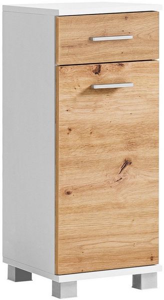 welltime Seitenschrank Palermo, Breite 30 cm Wechselbarer Türanschlag, Metallbeschläge