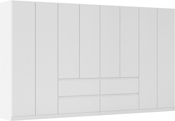 rauch Drehtürenschrank Schrank Garderobe MAINZ Breiten 91/136/181/226/271/315/360, Höhe 210cm (3 verschiedene Ausstattungen BASIC/CLASSIC/PREMIUM (inkl. SOFT-CLOSE) grifflose Front, Außentüren mit Push-to-Open Funktion MADE IN GERMANY