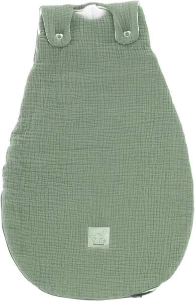 Außenschlafsack LIEBMICH Baumwollmusselin salbei grün, Größe 56/62