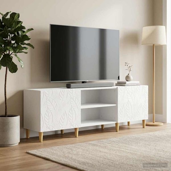 vidaXL TV-Schränk 150 x 31 x 50 cm Hochglanz Weiß Holzwerkstoff 895149