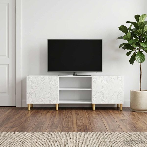 vidaXL TV-Schränk 150 x 31 x 50 cm Hochglanz Weiß Holzwerkstoff 895149