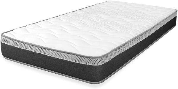 WIN REST Federkernmatratze, 105x180 cm, für großes Einzelbett, mittlere Härte, Höhe 20 cm, verstärkter Taschenfederkern, profilierter Schaumstoff, milbendicht und hypoallergen, Young Spring