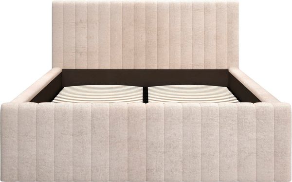 Home affaire Polsterbett MOIVRE wahlweise mit/ohne Bettkasten, Breite Liegefläche 160/180 cm, Stauraumbett, Doppelbet mit Kopfteil, ohne Matratze, 2 Breiten