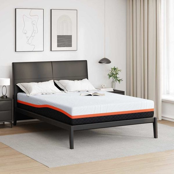 vidaXL Matratze Weiß und Grau 140 x 190 cm Jacquard-Stoff 4106305