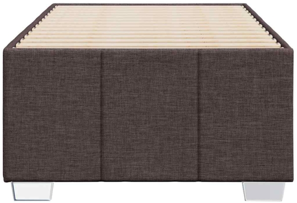 vidaXL Bettgestell ohne Matratze Dunkelbraun 90x200 cm Stoff 3284807 Bild 3