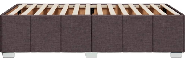 vidaXL Bettgestell ohne Matratze Dunkelbraun 90x200 cm Stoff 3284807 Bild 4