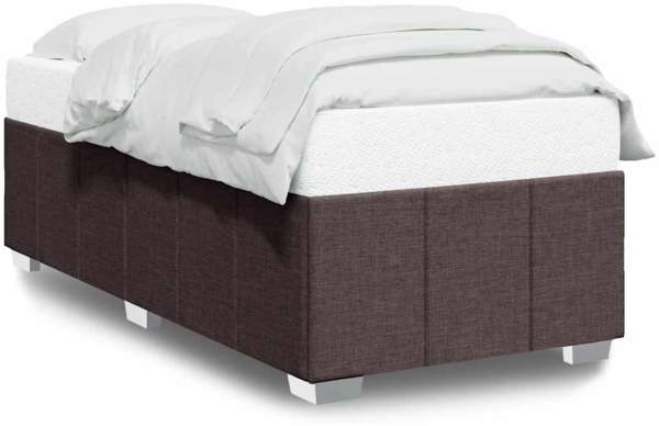 vidaXL Bettgestell ohne Matratze Dunkelbraun 90x200 cm Stoff 3284807 Bild 1