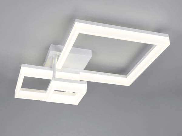 Große Deckenleuchte CAMINO Weiß mit 3 LED Leuchteinheiten, Breite 65cm