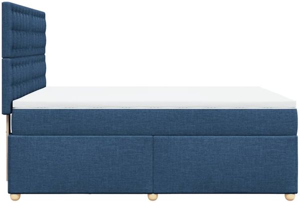 vidaXL Boxspringbett mit Matratze Blau 140x190 cm Stoff 3293595 Bild 7