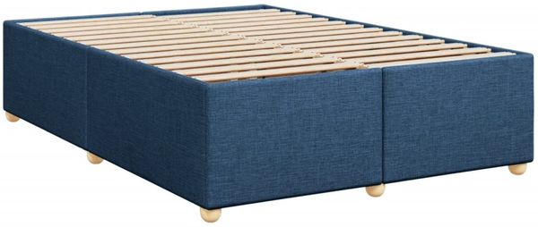 vidaXL Boxspringbett mit Matratze Blau 140x190 cm Stoff 3293595 Bild 10