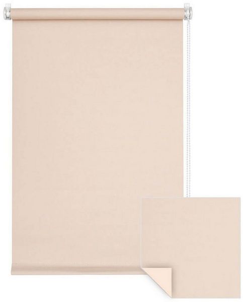Verdunklungsrollo Klemmfix Verdunkelungsrollo 45x150 cm beige [Stoffbreite: 42cm], Victoria M, blickdicht, ohne Bohren, freihängend, Klemmfix, mit Kindersicherung, für Fenster und Türen, Sonnenschutz Sichtschutz