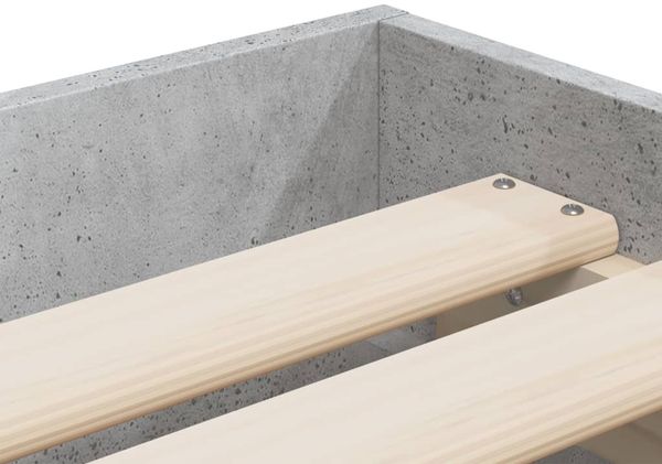 vidaXL Bettgestell mit Schubladen Betongrau 90x190 cm Holzwerkstoff 3207325 Bild 9
