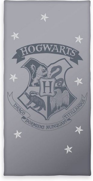 Herding Young Collection Strandtuch Harry Potter Velourstuch grau - Aktion Gr. 70/140 cm Tuch, (1-St), Sport, Strand & Badehandtuch Liegetuch Saunatuch