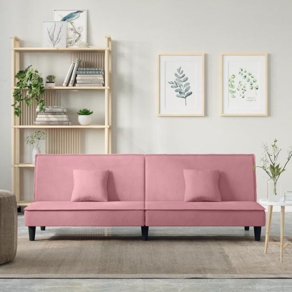 vidaXL Schlafsofa Rosa Samt 351910