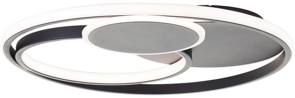 BRILLIANT Ø 50 cm, 5200 lm, 3000-6500 K, dimmbar, Fernbedienung, schwarz Ø 50 cm, 5200 lm, 3000-6500 K, dimmbar, Fernbedienung, schwarz