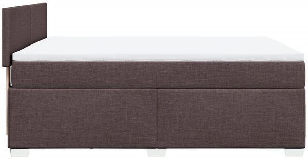 vidaXL Boxspringbett mit Matratze Dunkelbraun 160x200 cm Stoff 3285935 Bild 5