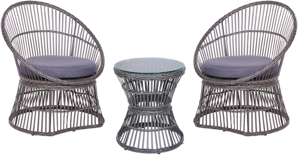 Bistro Set mit Kissen MESYNA Taupe