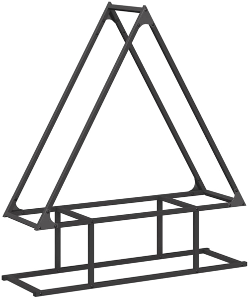 vidaXL Brennholzregal Schwarz 80x25x90 cm Kaltgewalzter Stahl 864315