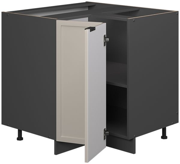 Eckunterschrank Fame-Line GrauBeige 80.5 cm , AP Eiche Vicco