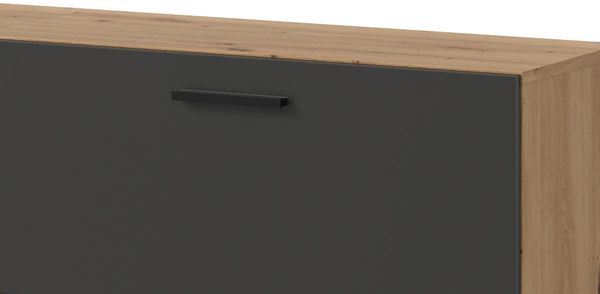 TV-Lowboard Onawa in grau und Eiche 176 cm Bild 3