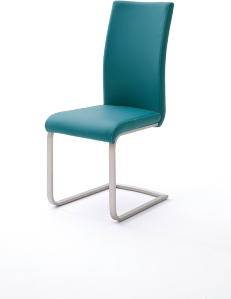 4er Set Schwingstuhl Paulo I - Kunstleder Petrol