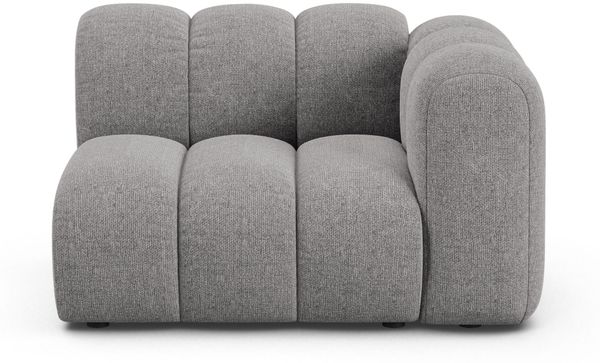 Micadoni Modul Lupine 1-Sitzer Rechts Chenille Eden Hellgrau