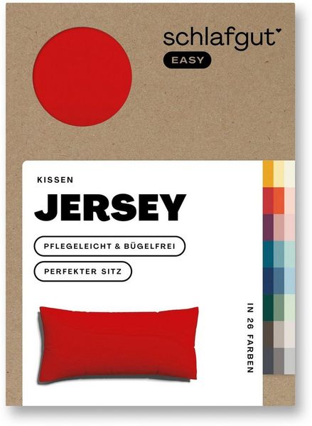 Schlafgut 'EASY' Kissenbezug, Jersey, Red Deep, 40x80 cm