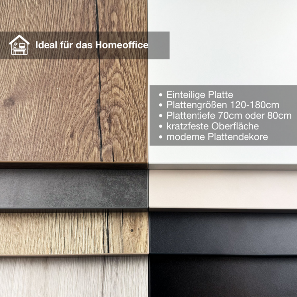 ASSMANN Elektrisch höhenverstellbarer Schreibtisch Y-Line 140x70cm Eiche Tabak Schwarz Metall Holz Melaminoberfläche Bild 9