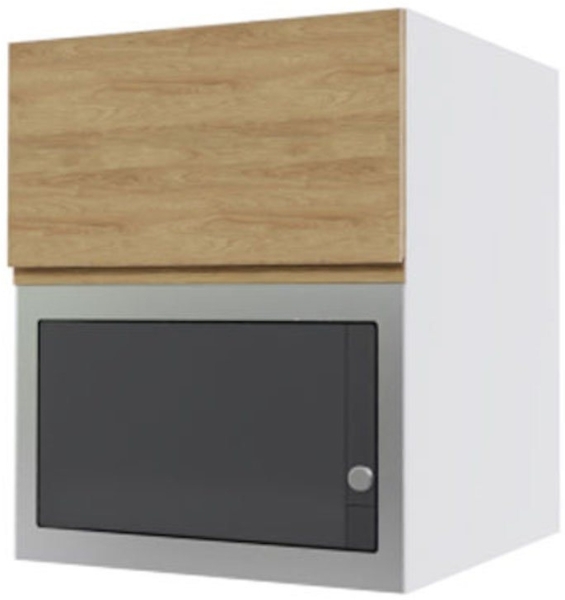 Mikrowellenumbauschrank AREZZO 60x32,5x72cm mit Klappe grifflos Farbe wählbar (AZ-W2MK/60)