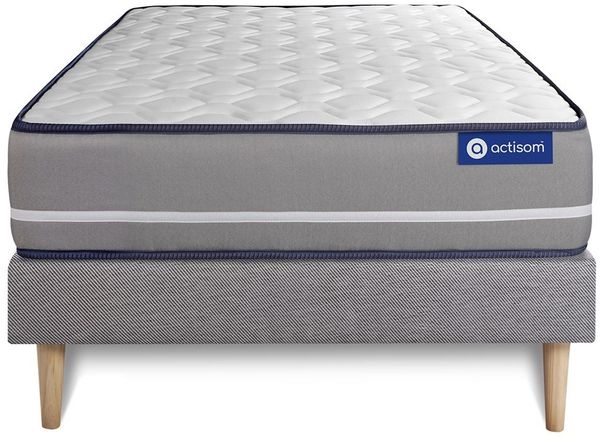 Actilatex pur matratze 90x200 cm + Bettgestell mit lattenrost - Dicke : 20cm - Latex und Memory-Schaum - H4