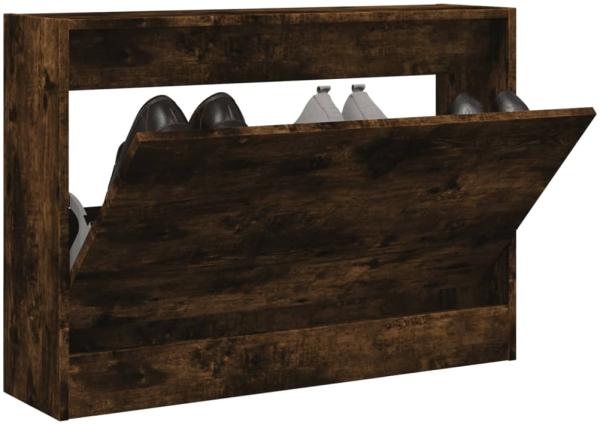 vidaXL Schuhschrank Räuchereiche 80x21x57 cm Holzwerkstoff 839914