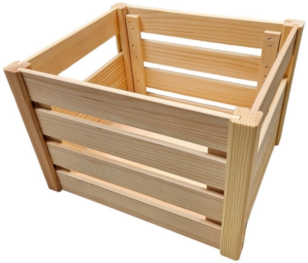 Unbehandelte Holzkiste | DIY Möbel & Deko nach deinen Wünschen 34,5cm