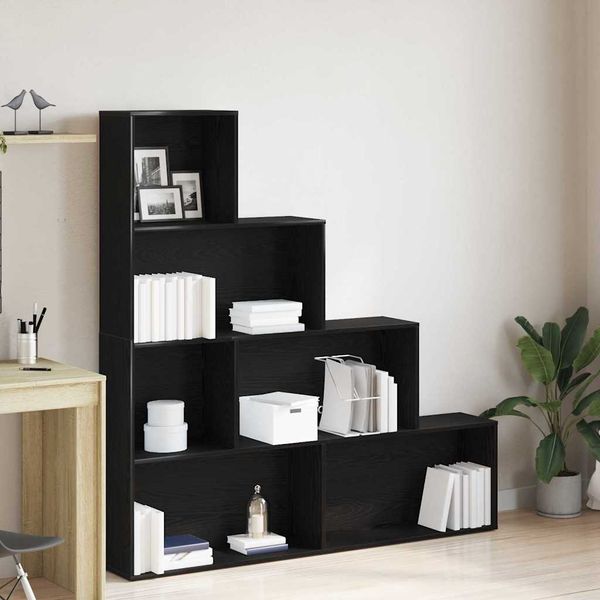 vidaXL Bücherregal Schwarz Eichen-Optik 155 x 24 x 160 cm 862441
