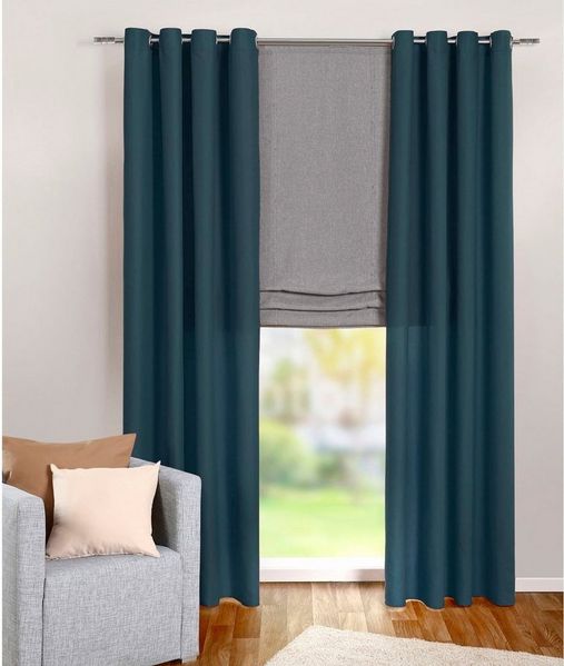 Weckbrodt Vorhang Vito (1 St), Ösen, blickdicht, Satin, Microvelour, blickdicht, Unifarben, Gardine, Store