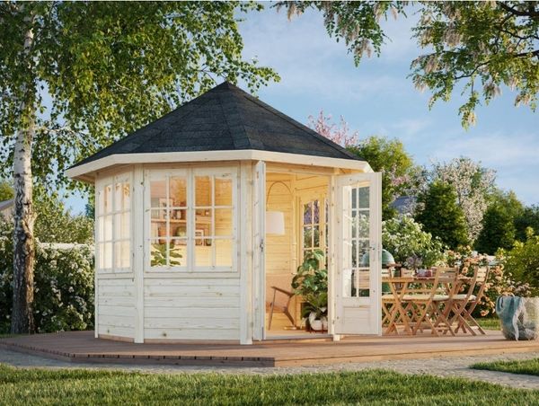 Palmako Gartenpavillon Veronica-2 67 m² Gartenpavillon aus Holz Gartenhütte Gartenlaube