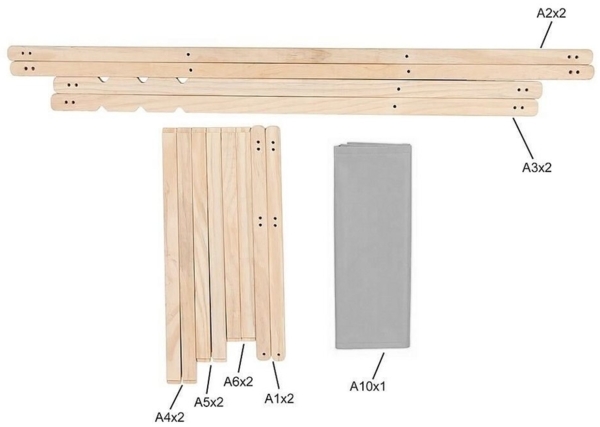 Melko Gartenstuhl Strandliege Liegestuhl Gartenliege Holz Freizeitliege Campingliege (Stück, 1 St), Inkl. Sicherung gegen ungewolltes Zusammenklappen Bild 3