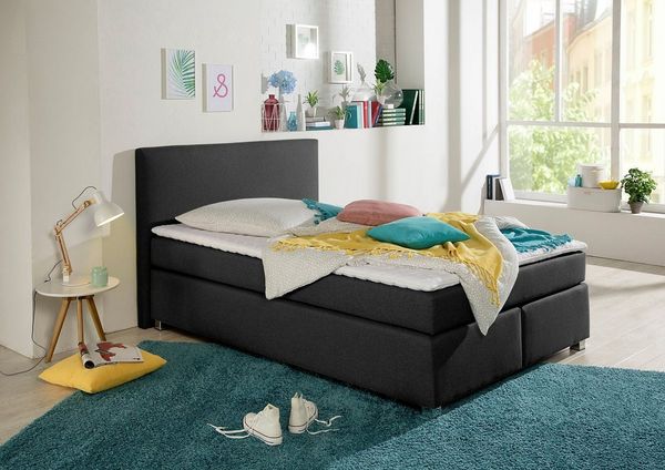 INOSIGN Boxspringbett Eliana, inkl. Topper, in 4 Breiten, 3 Matratzenarten und 2 Härtegraden