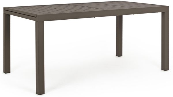 Gartentisch Edila aus Aluminium, ausziehbar, modern, braun, für 8–10 Personen, wetterfest