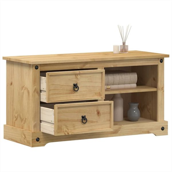 vidaXL TV-Schrank Corona 100x40x52 cm Massivholz Kiefer 4005668