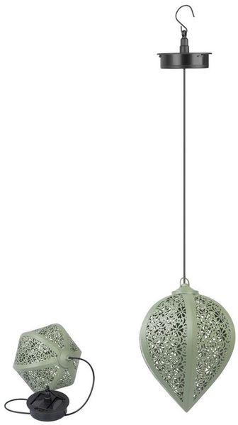 Northpoint LED Gartenleuchte LED Solar Metall Hängeleuchte LED Windlicht Dekolampe Dämmerungssensor