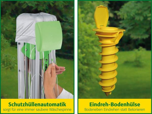 Wäschespinne "Novaplus 600" inklusive Eindrehbodenhülse Bild 3